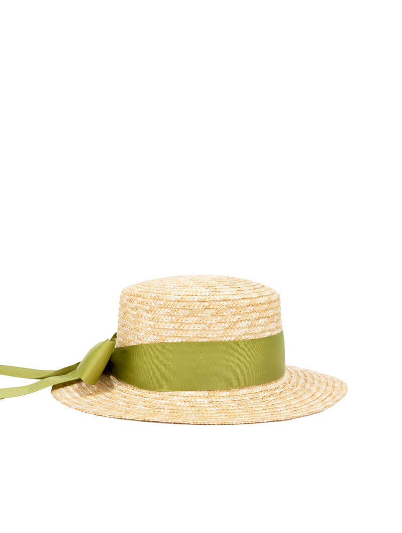 Chapeau en paille à ruban